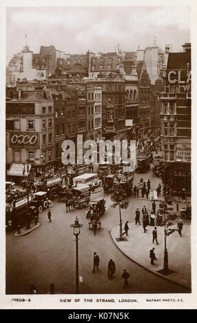 The Strand London - Blick nach Westen Stockfoto