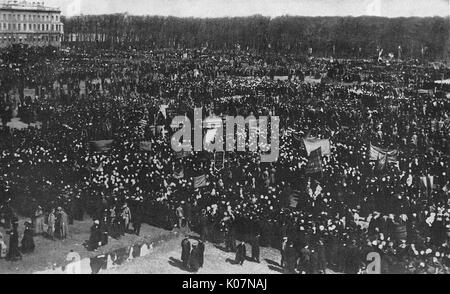 Demonstration der revolutionäre, Petrograd, Russland Stockfoto