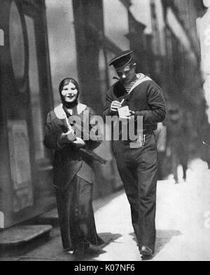 Frau im Frauenbataillon, Russland, WW1 Stockfoto