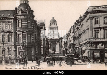 Rue de la Regence, Brüssel, Belgien Stockfoto