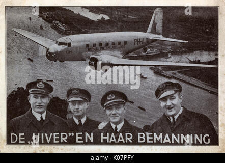 Die Besatzung der Uiver, Royal Dutch Airlines (KLM) Stockfoto