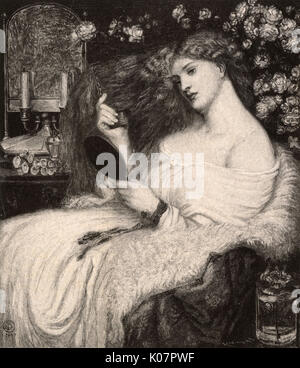 Lady Lilith von D. G. Rossetti Stockfoto