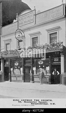 King George IV Pub, Montpelier Square, Knightsbridge, London Stockfoto