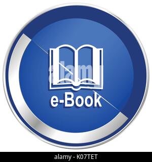 Buchen Sie silber metallic Web und Handy vektor Symbol in der Eps 10. Stock Vektor