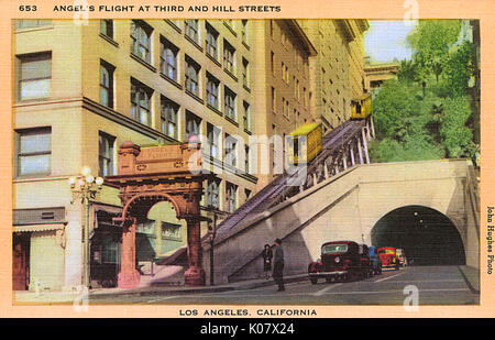 Angel's Flight Cable Railway, Los Angeles, Kalifornien, USA Stockfoto