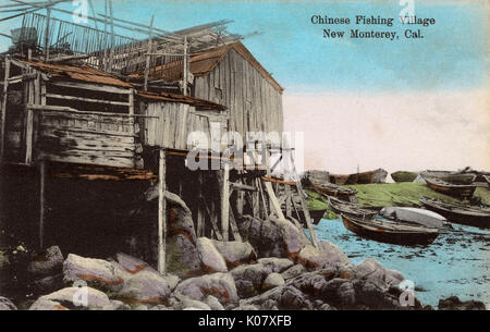 Chinesisches Fischerdorf, New Monterey, Kalifornien, USA Stockfoto