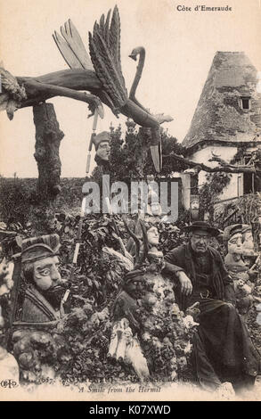 Schnitzereien von Abbe Foure in Rotheneuf, Frankreich Stockfoto