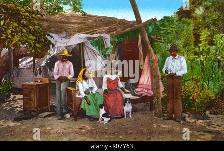 Peon Family Group, in der Nähe von Los Angeles, Kalifornien, USA Stockfoto