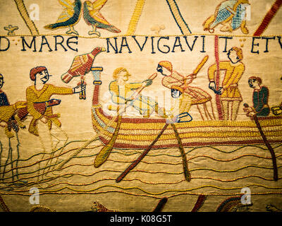 Teppich von Bayeux, Lesen, Museum, Rathaus, Reading, Berkshire, England, UK, GB. Stockfoto