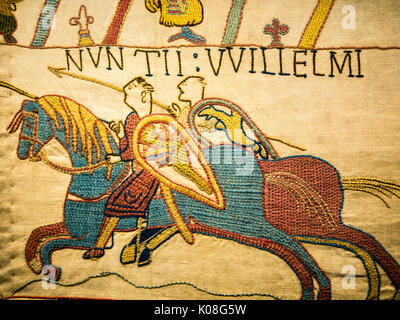 Teppich von Bayeux, Lesen, Museum, Rathaus, Reading, Berkshire, England, UK, GB. Stockfoto