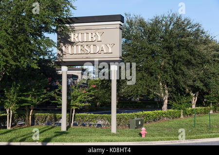 Das Ruby Tuesday Restaurant Leesburg, Florida USA Stockfoto