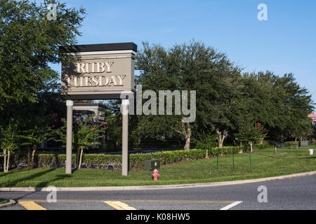 Das Ruby Tuesday Restaurant Leesburg, Florida USA Stockfoto