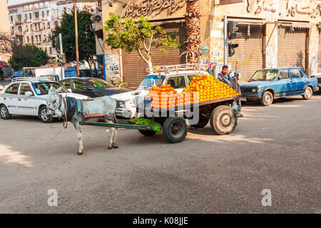 Straßen und Panorama von Kairo und der Umgebung nach der Revolution der Muslimbruderschaft, Ägypten Stockfoto