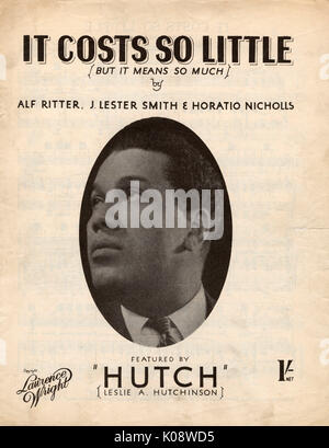 Es kostet so wenig - Leslie 'Hutch' Hutchinson - Musikblatt Stockfoto