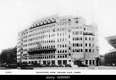 BBC Broadcasting House, Portland Place, London W1. Datum: ca. 1930 s Stockfoto