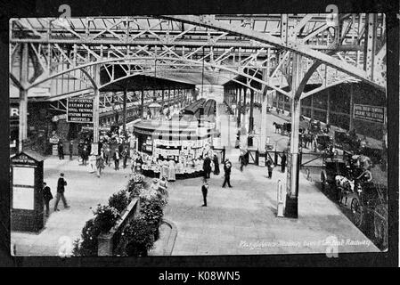 Bahnsteig am Bahnhof Marylebone, London Stockfoto