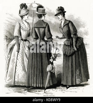 Damen Badebekleidung 1886 Stockfoto