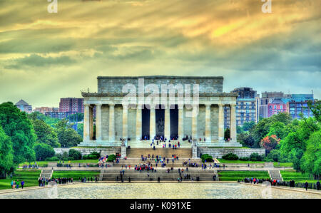 Das Lincoln Memorial, eine amerikanische National Monument in Washington, D.C. Stockfoto