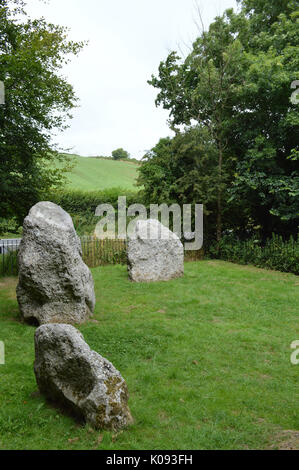 Winterbourne Abbas neun Steine alten Kreis Stockfoto