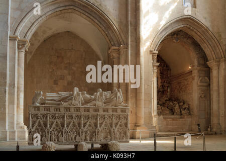 Das Grab von D Pedro im Kloster von Alcobaca Stockfoto