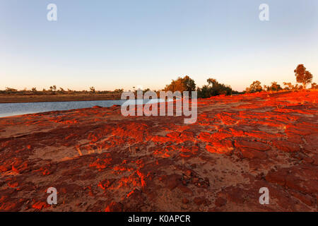 Rocky Pool einen Abschnitt der Gascoyne River, die nie trocken wird, Gascoyne, Western Australia Stockfoto