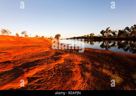 Rocky Pool einen Abschnitt der Gascoyne River, die nie trocken wird, Gascoyne, Western Australia Stockfoto