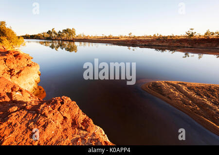 Rocky Pool einen Abschnitt der Gascoyne River, die nie trocken wird, Gascoyne, Western Australia Stockfoto