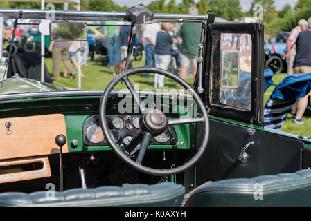 Innenraum eines 1935 Austin zwölf Open Tourer. Stockfoto