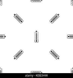 Thermometer Muster nahtlose Schwarz Stock Vektor