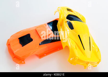 Ein Absturz Szene aus Kunststoff Spielzeug Karosserien Stockfoto