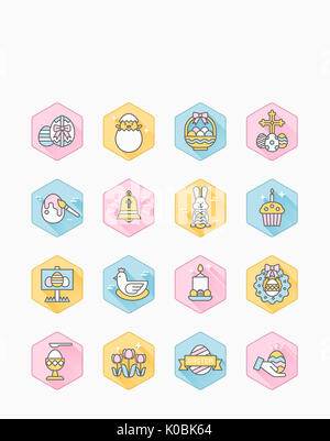 Reihe von Icons zum Katholizismus im Zusammenhang Stockfoto