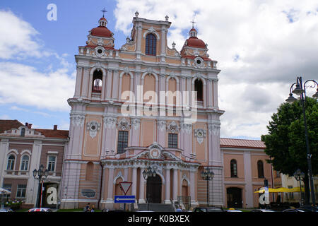 Kirche des hl. Kasimir ist eine römisch-katholische Kirche in Vilnius Altstadt, nahe dem Rathaus Stockfoto