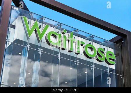 Waitrose Zeichen auf Store in Chester GROSSBRITANNIEN Stockfoto