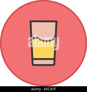Trinken Symbol rote Taste Stock Vektor