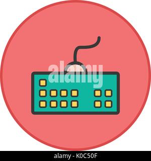 Computer Symbol rote Taste Stock Vektor