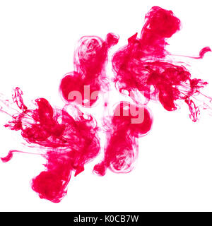 Bunte acryl Tinte in Wasser. Stockfoto