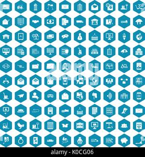 100 Postal service Symbole sapphirine Violett Stock Vektor