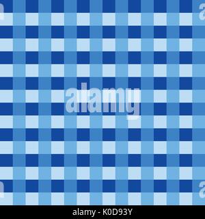 Blau Tischdecke Vektor. Traditionelle Tischdecke Muster Vektor. Blaue Farbe quadratischen Muster Vektor. Geometrisch einfachen quadratischen Muster. Stock Vektor
