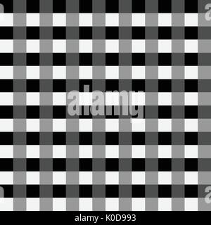 Schwarz Tischdecke Vektor. Traditionelle Tischdecke Muster Vektor. Schwarze Farbe quadratischen Muster Vektor. Geometrisch einfachen quadratischen Muster. Stock Vektor