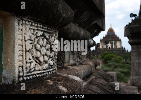 Mauerwerk Detail auf der Sulamani Guphaya Tempel in das Weltkulturerbe von Bagan, Myanmar Stockfoto