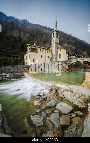 Fontainemore (Gressoney Tal, Aostatal, Alpen) Stockfoto