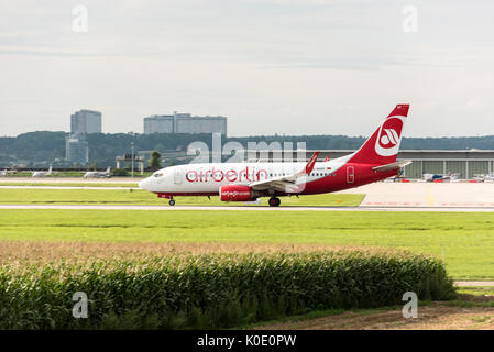 Airberlin Flug am Flughafen Stuttgart Stockfoto