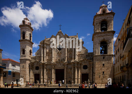 Die kubanische Hauptstadt Havanna, Kuba, Havanna Altstadt (Kathedrale Die Kathedrale der Jungfrau Maria, der Unbefleckten Empfängnis. Stockfoto