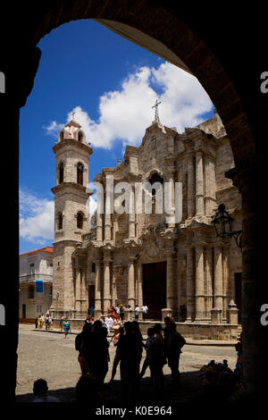 Die kubanische Hauptstadt Havanna, Kuba, Havanna Altstadt (Kathedrale Die Kathedrale der Jungfrau Maria, der Unbefleckten Empfängnis. Stockfoto