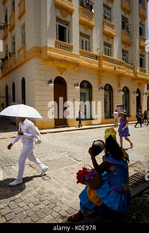 Kuba, Kuba, Kapital, Plaza de la Catedral im Zentrum der Altstadt von Havanna Stockfoto