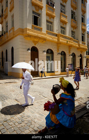 Kuba, Kuba, Kapital, Plaza de la Catedral im Zentrum der Altstadt von Havanna Stockfoto