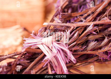 Bündel von getrocknetem Lavendel pot pourri closeup Stockfoto