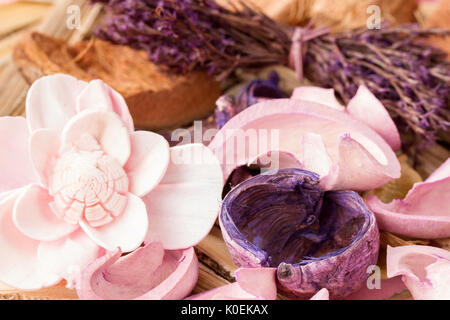 Pot Pourri, Lavendel Stockfoto