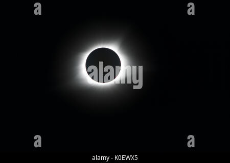 Owensville, MO. 21 August, 2017. Gesamtheit der Eclipse aus der Nähe von Owensville, Mo Charles McKnight/Alamy leben Nachrichten Stockfoto