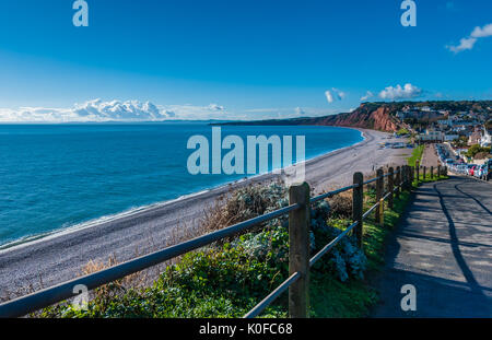 Die jurrasic Küstenweg an Budleigh. Stockfoto